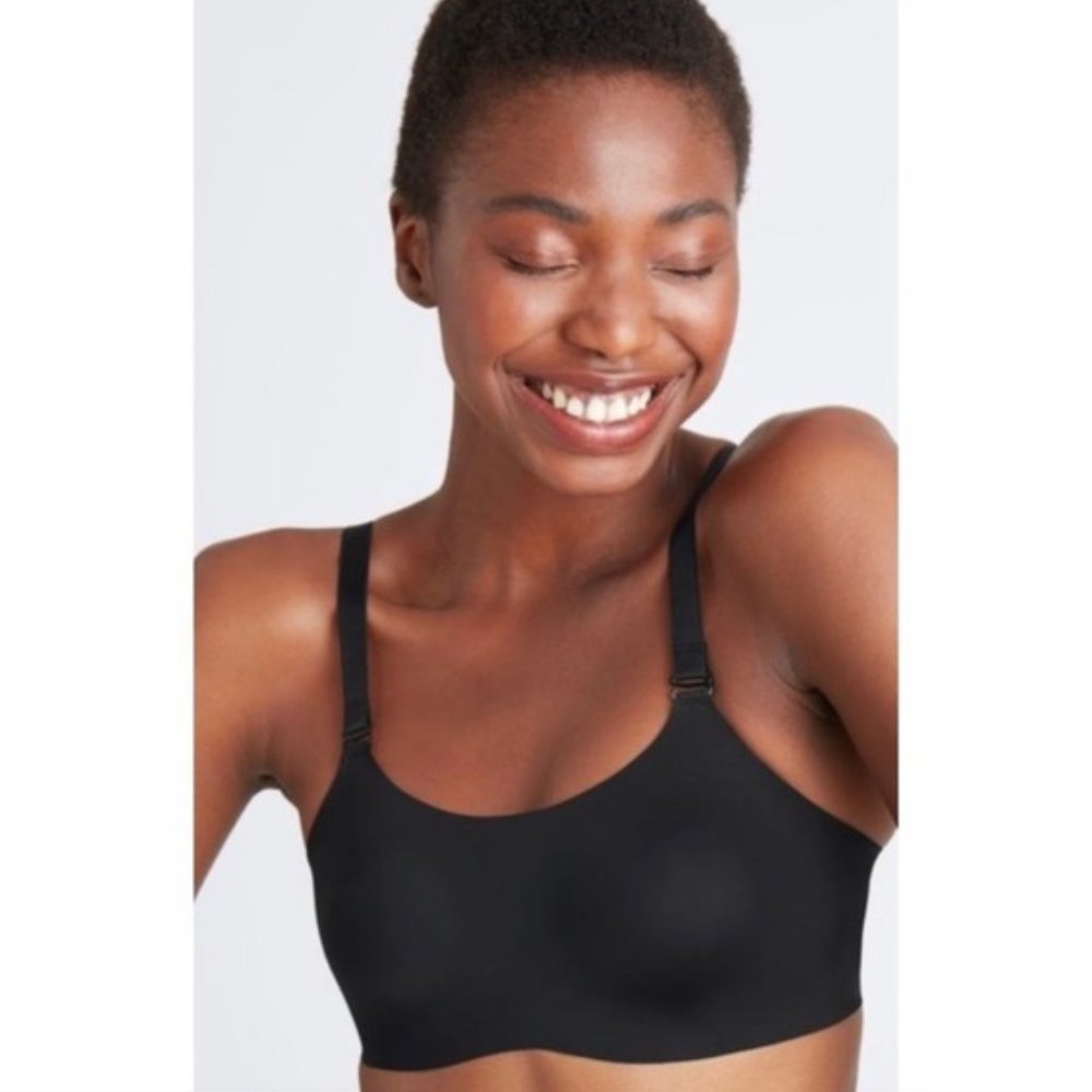 Knix Evolution Unpadded Reversible Bra Black Size 7 (36DD, 38DD, 36E, 38E)